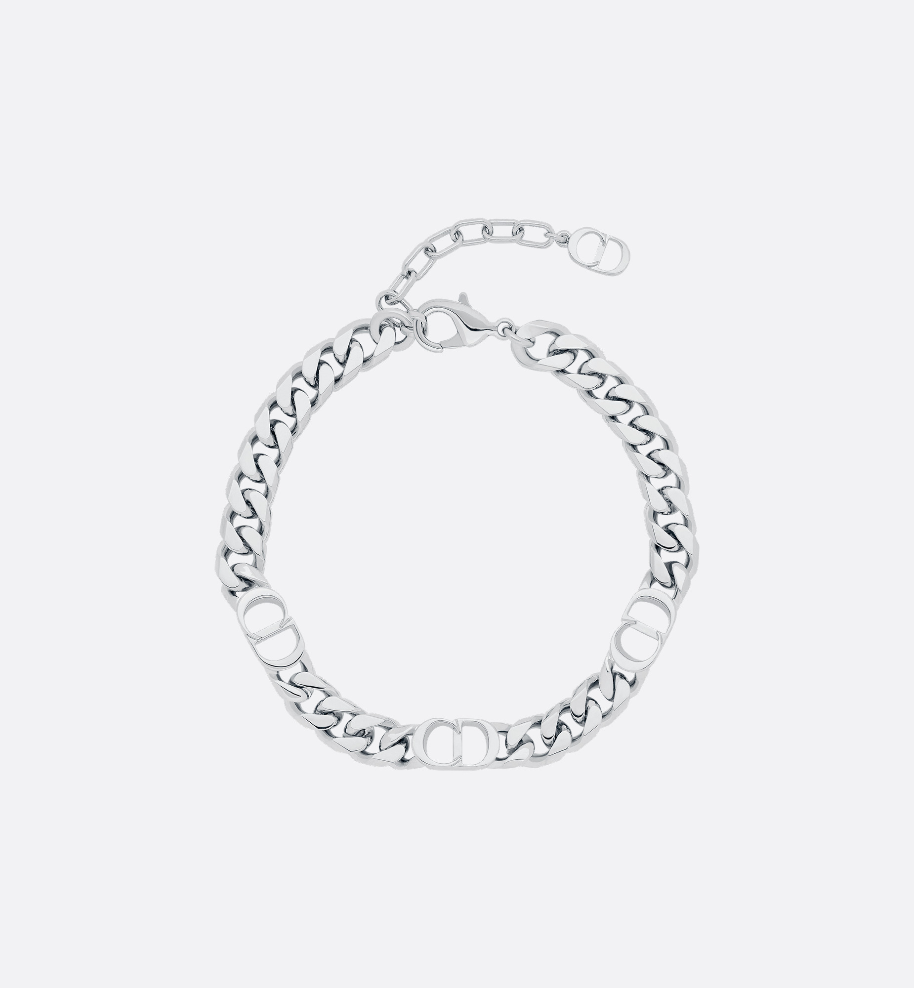 CD Icon Thin Chain Link Bracelet - 3