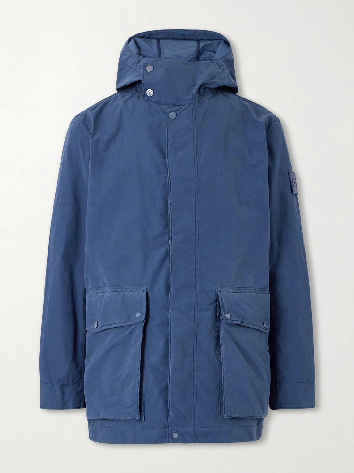 STONE ISLAND GHOST David Garment-Dyed Canvas Hooded Parka - 1