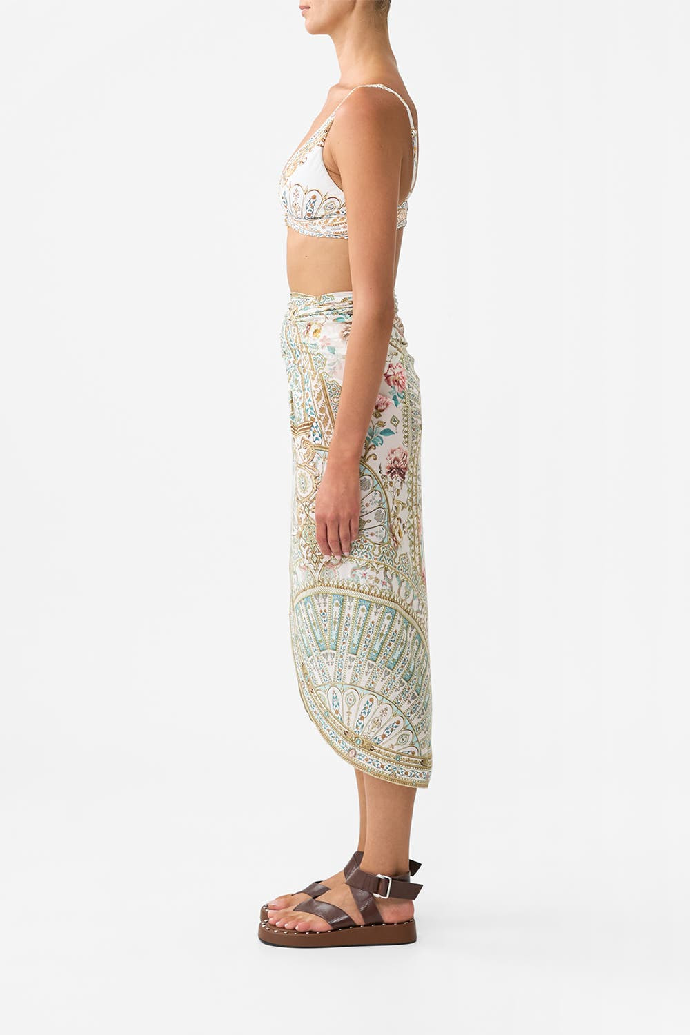 Camilla Eyelet Wrap Maxi Sarong With Tie Waist Ottoman Dynasty at Nordstrom - 2