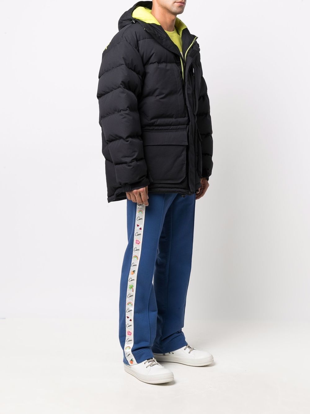 cargo-pocket padded coat - 3