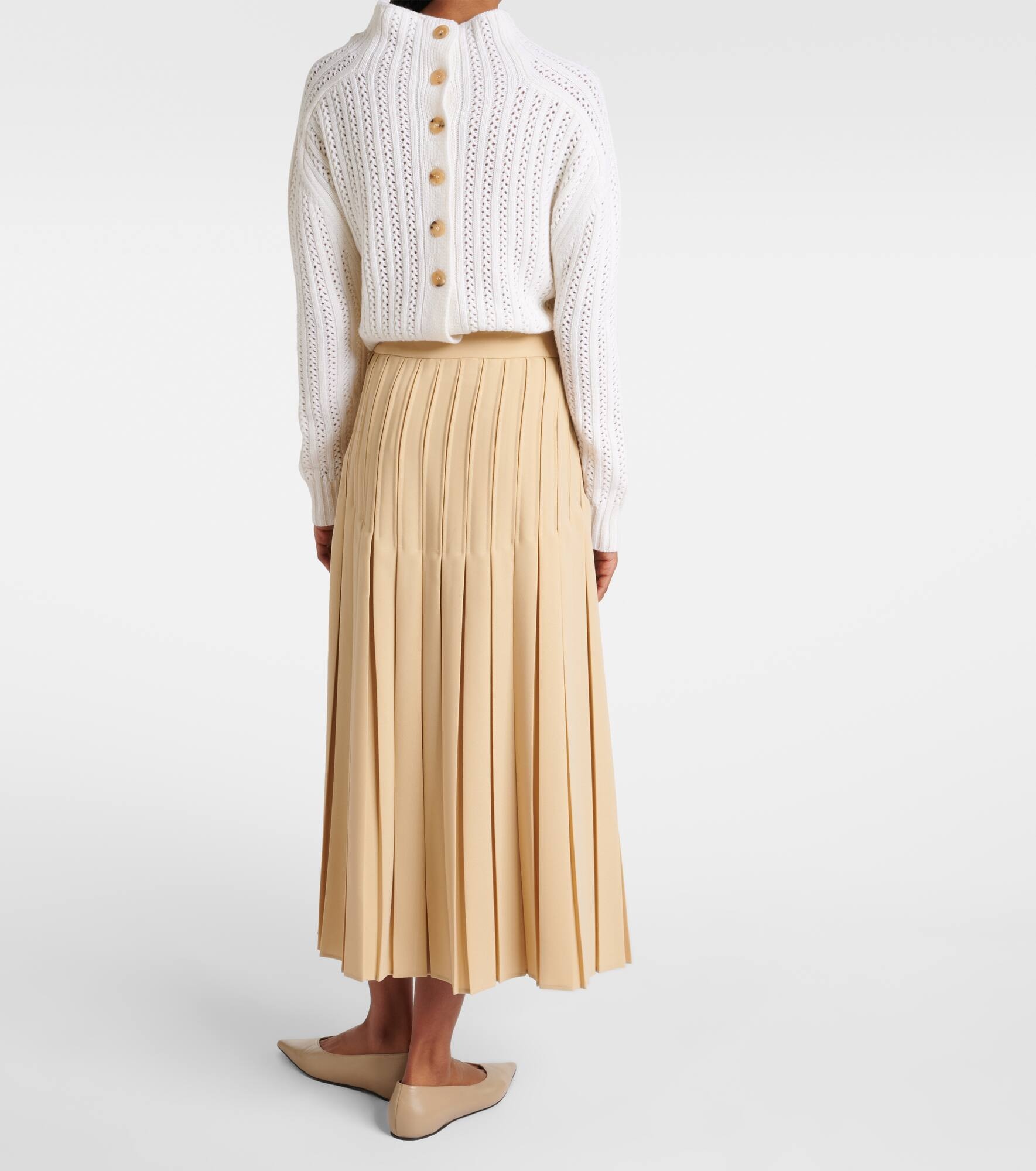 Luisa pleated midi skirt - 3