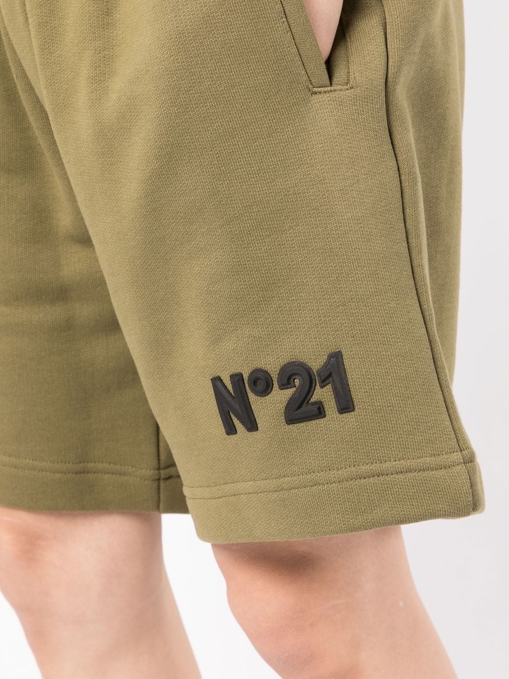 logo-patch track shorts - 5