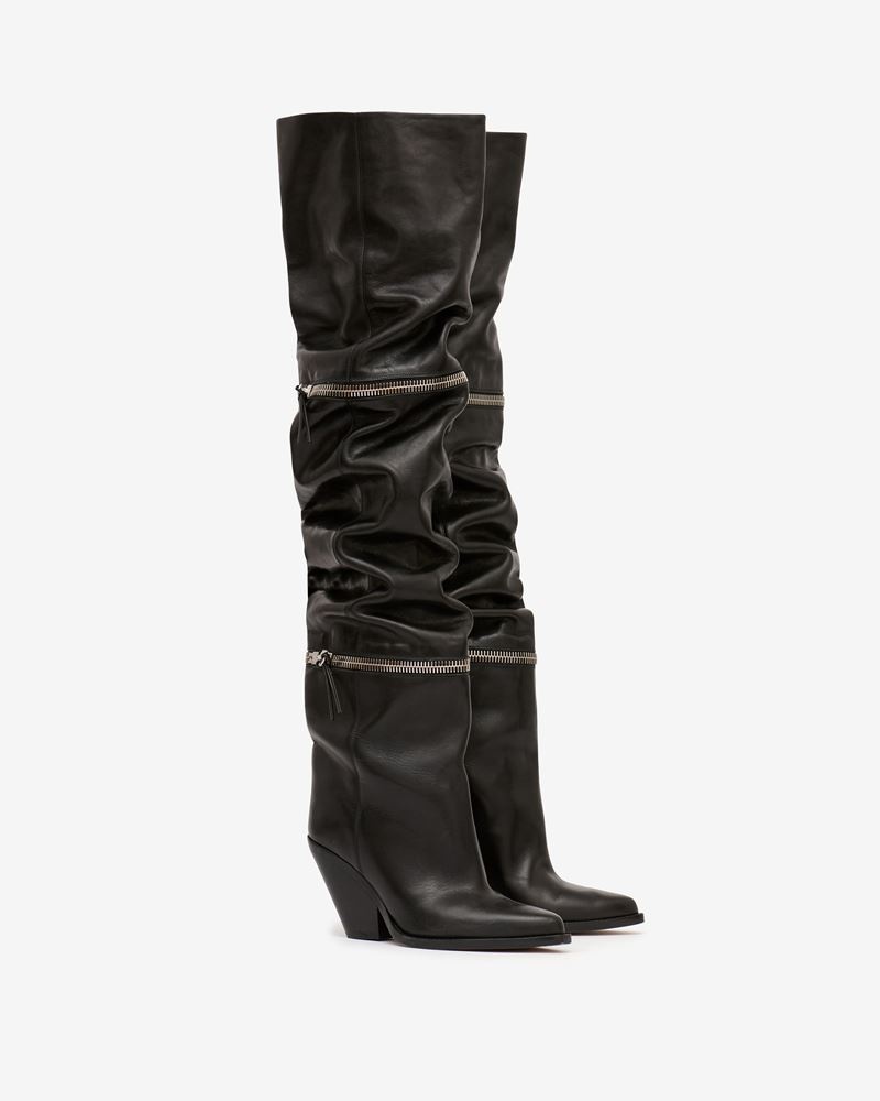 LELODIE LEATHER THIGH-HIGH BOOTS - 3