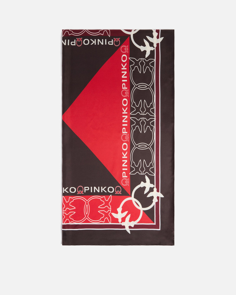 PINKO TWO-TONE SCARF WITH LOGOS outlook