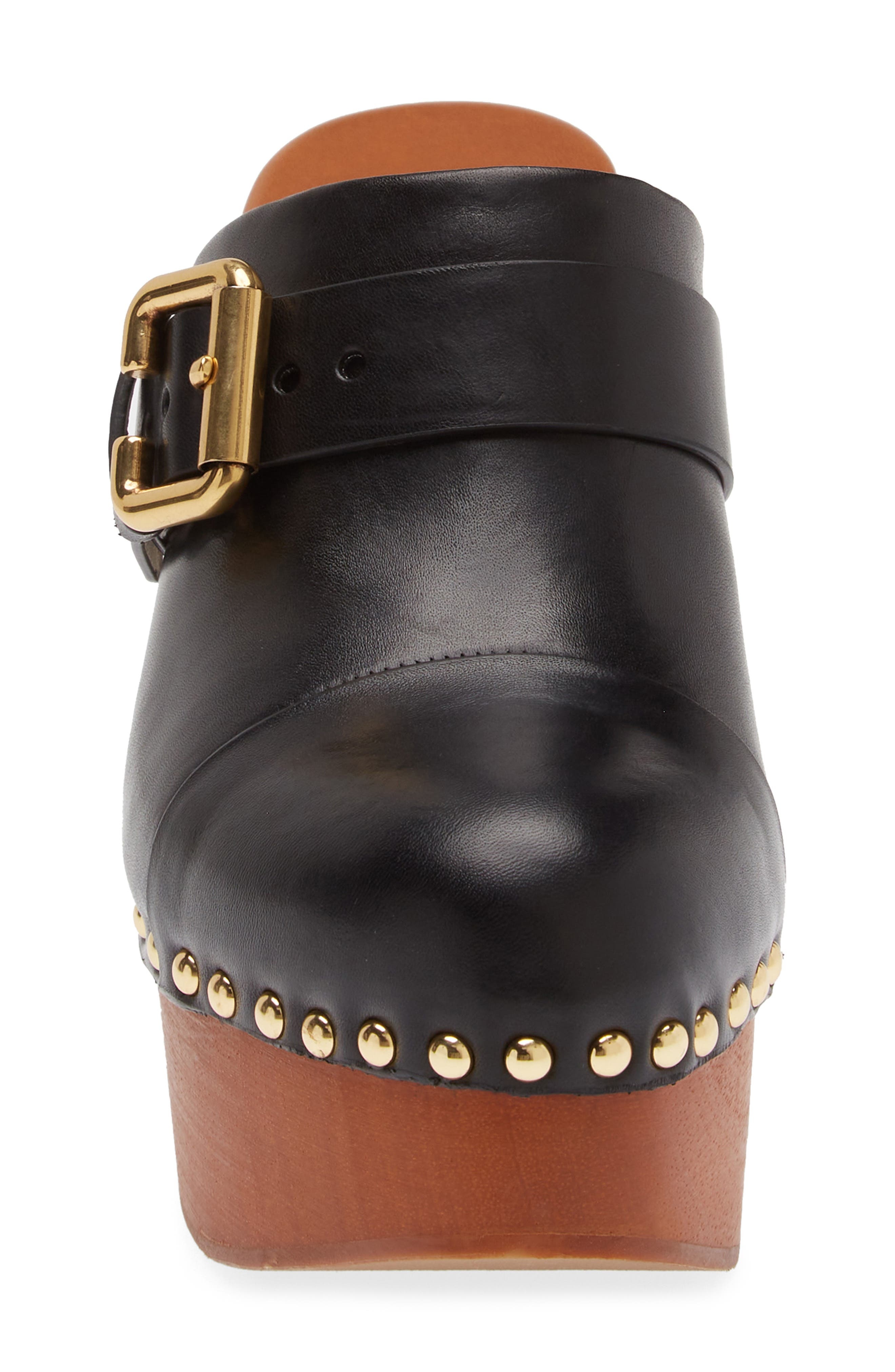 Chloé Jeanette Platform Clog in 001 Black at Nordstrom - 4