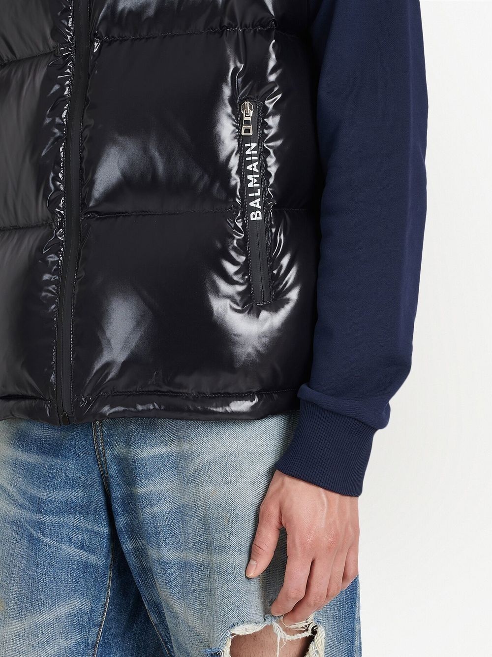 PUFFER HOODED SLEEVELESS JACKET - 4