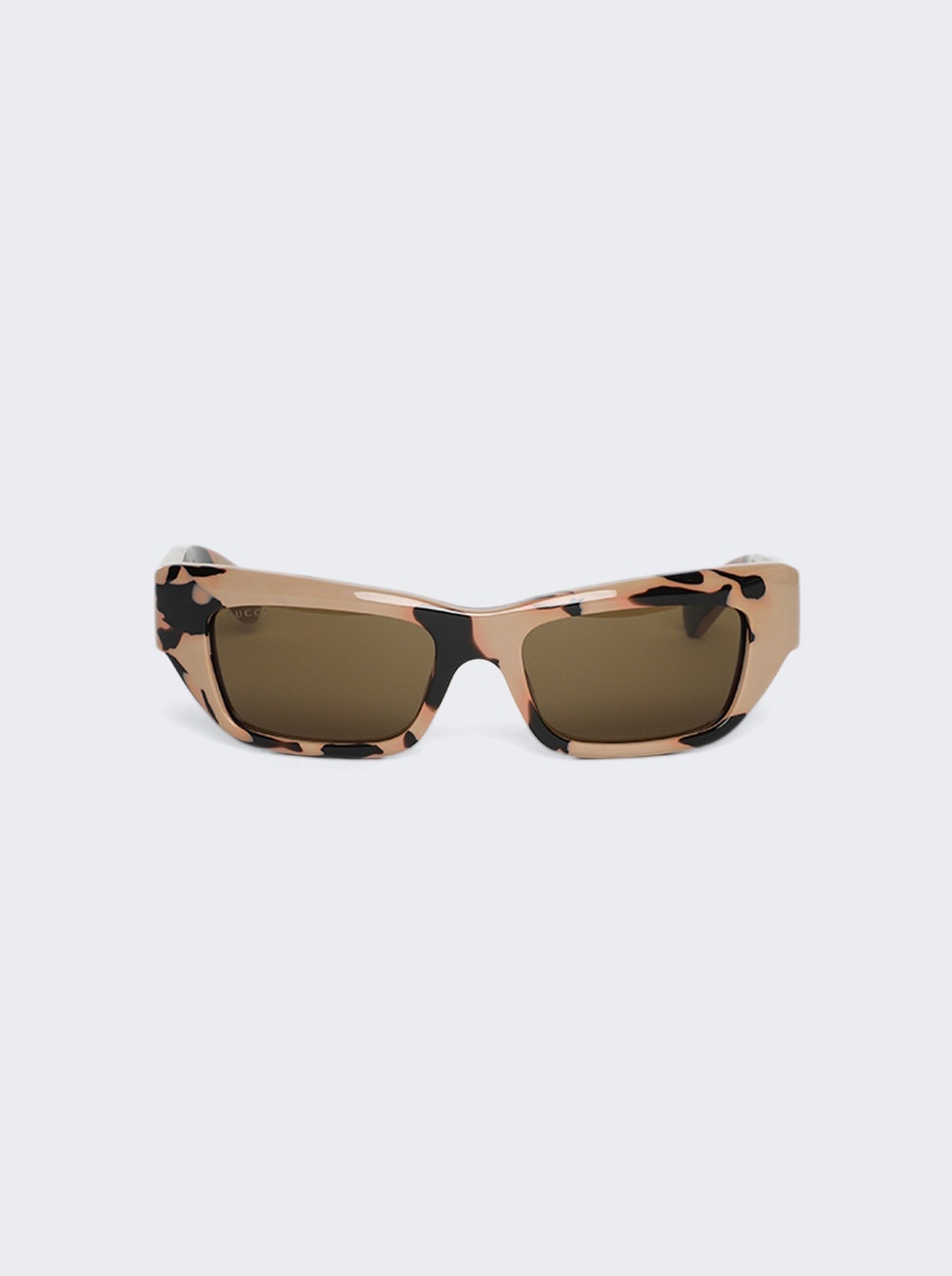 Rectangular Tortoiseshell Sunglasses Brown - 1