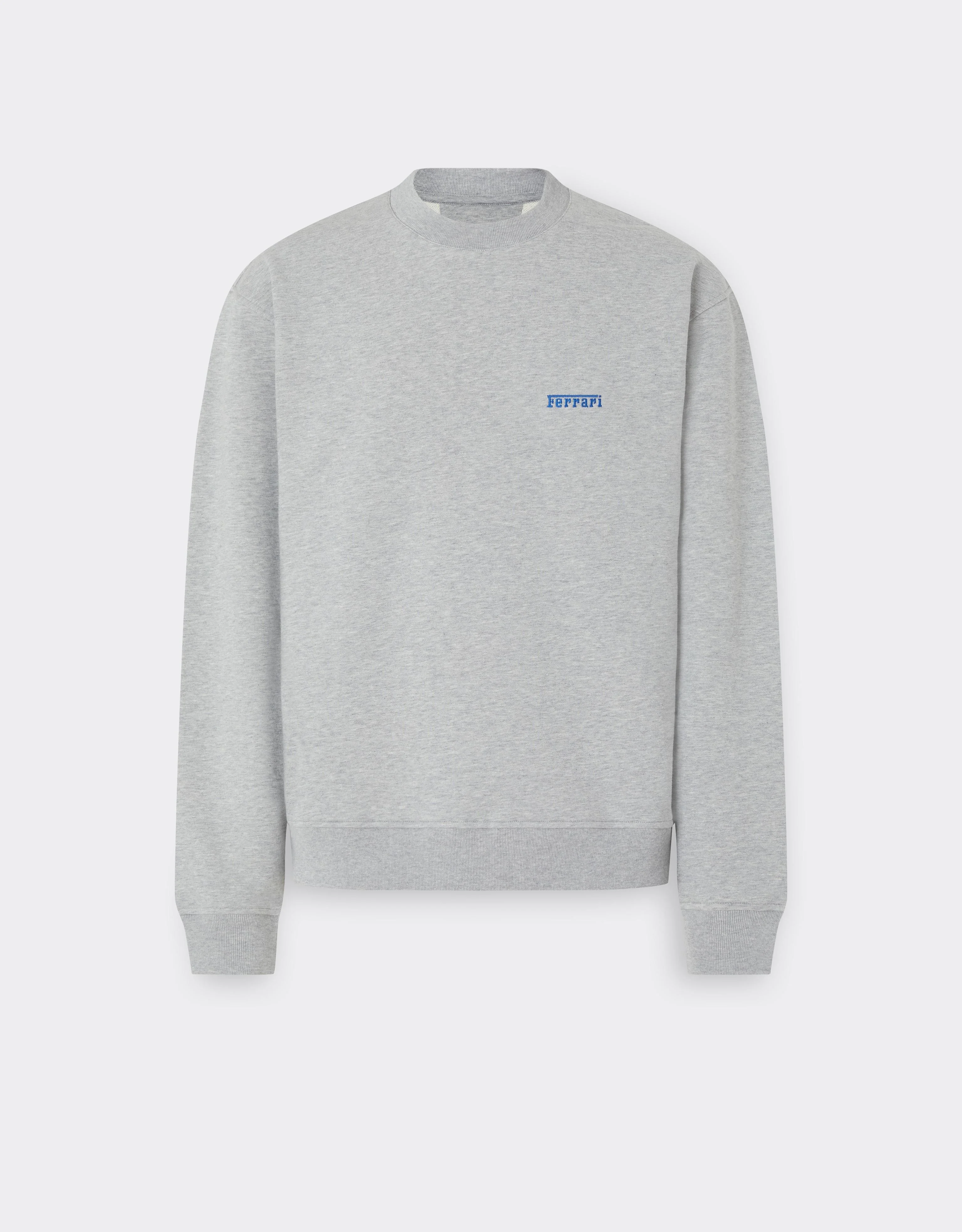 Melange Cotton Crew-Neck Sweatshirt - 1