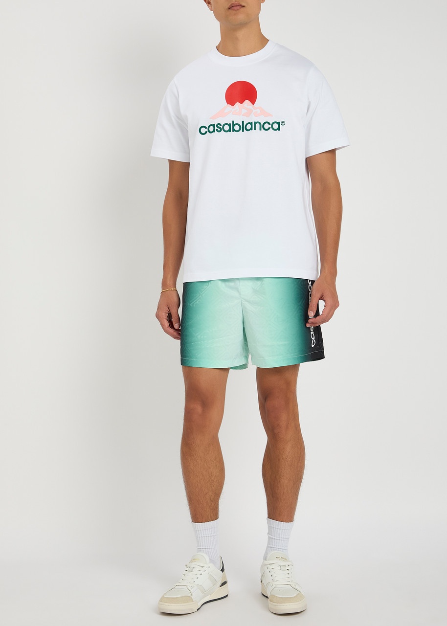Casablanca Logo-monogrammed Jacquard Shell Swim Shorts - 4