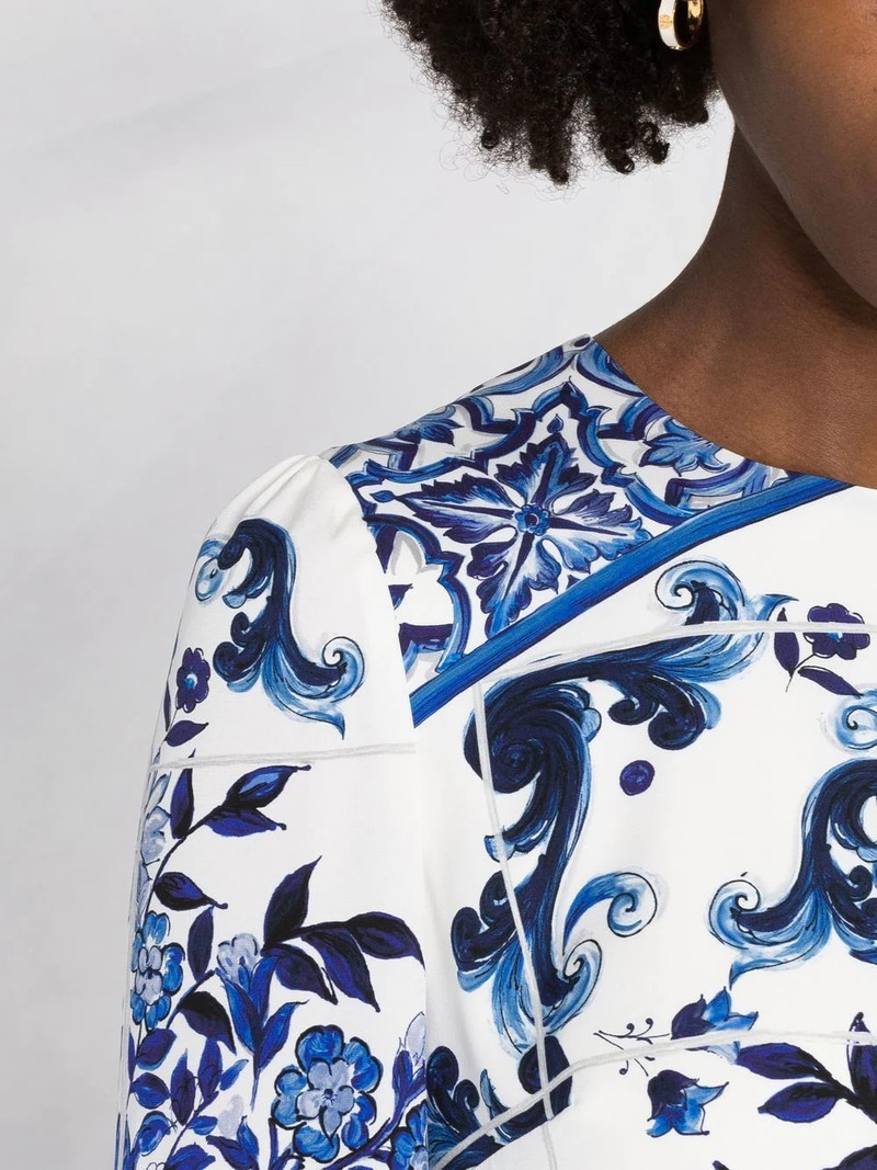 Majolica-print dress 3