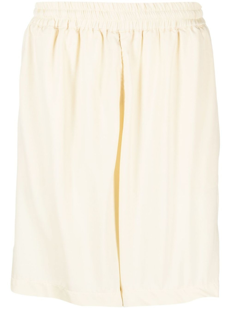 elasticated-waistband wool Bermuda shorts 1