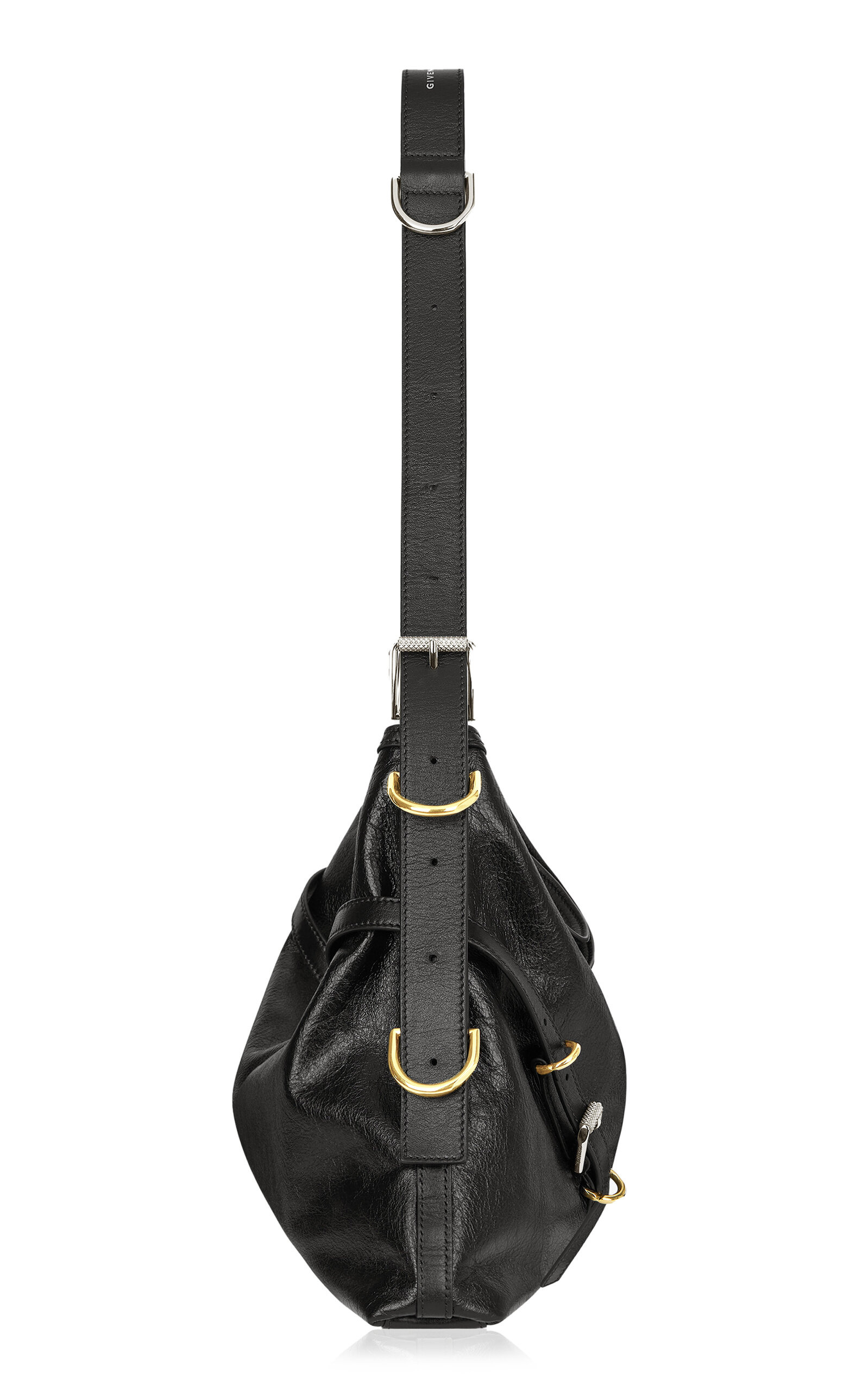 Medium Voyou Leather Hobo Bag neutral - 4
