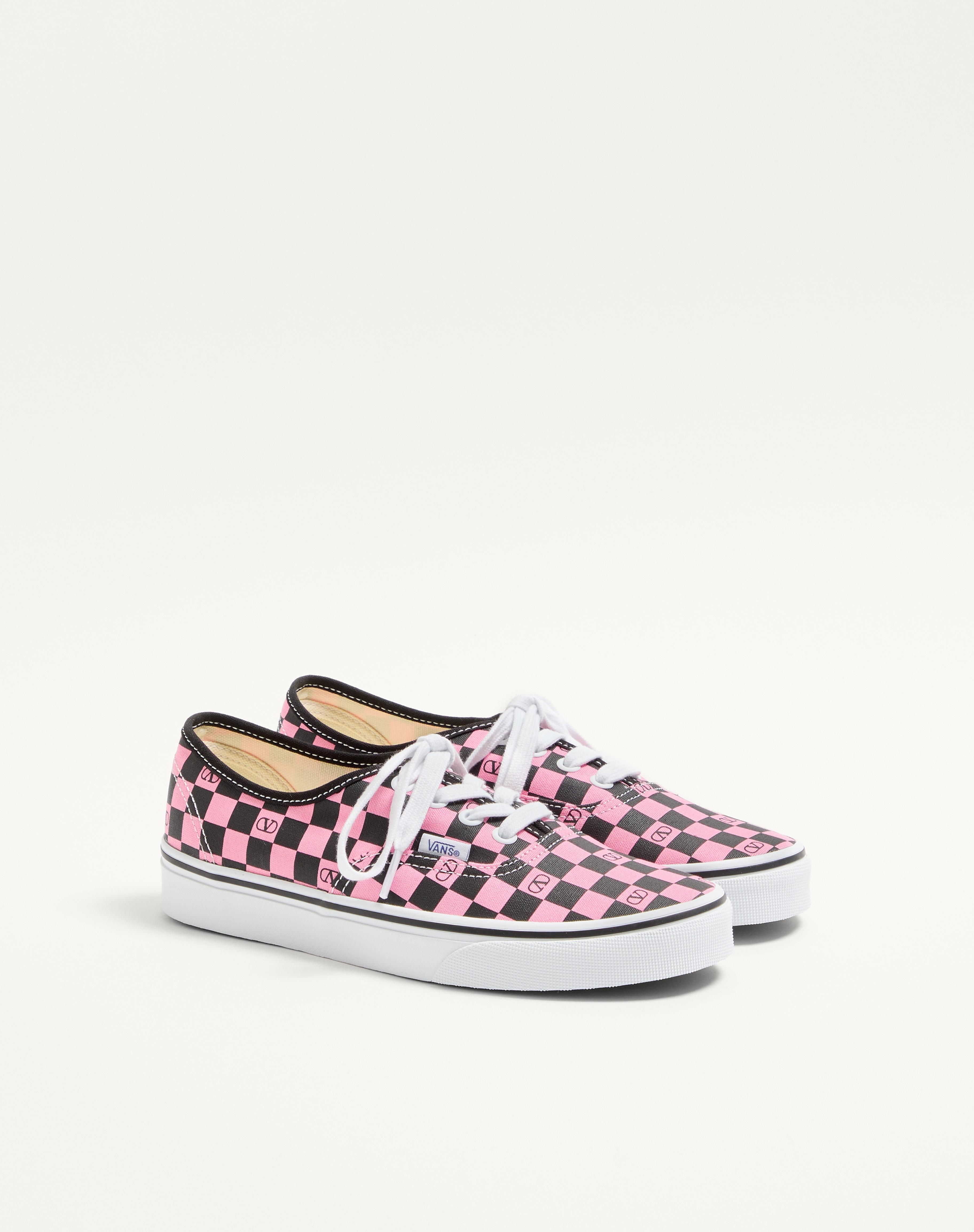 VALENTINO GARAVANI AND VANS LOW-TOP TRAINER IN FABRIC WITH VLOGO CHECKERBOARD PRINT - 3