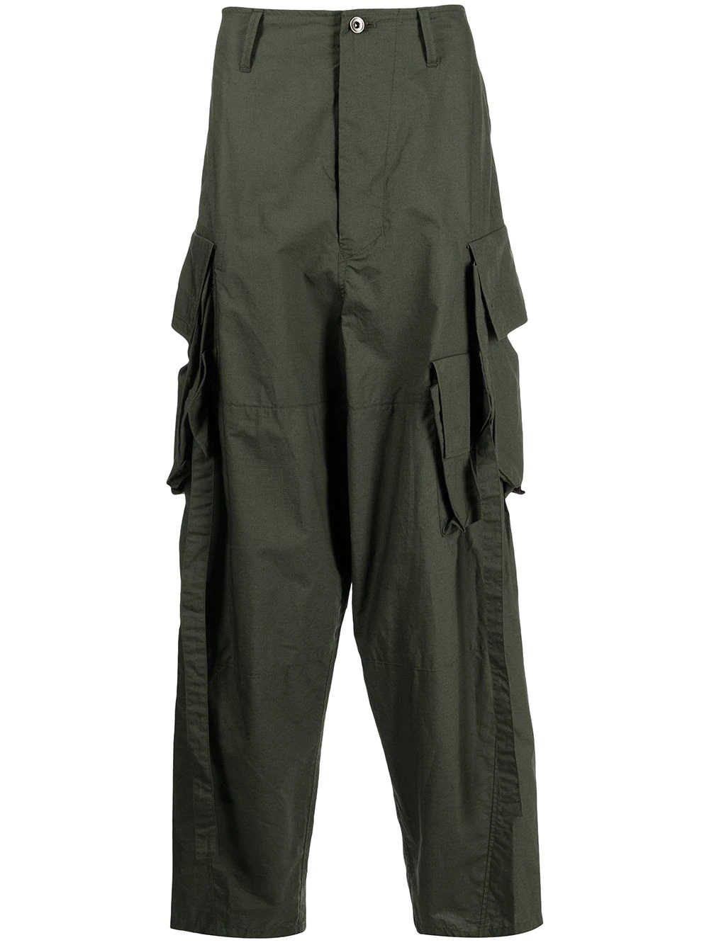 hanging-strap cargo trousers - 1