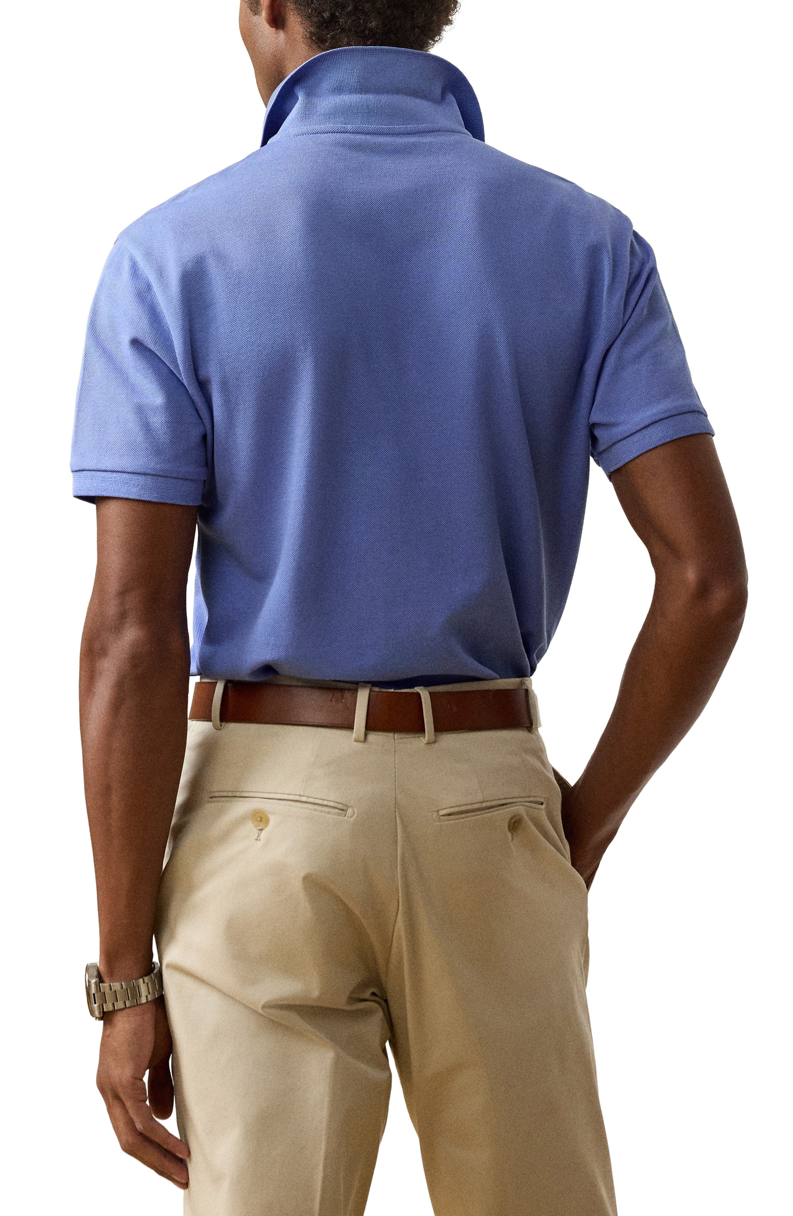 Ralph Lauren Purple Label Embroidered Logo Cotton Piqué Polo in Periwinkle at Nordstrom - 2