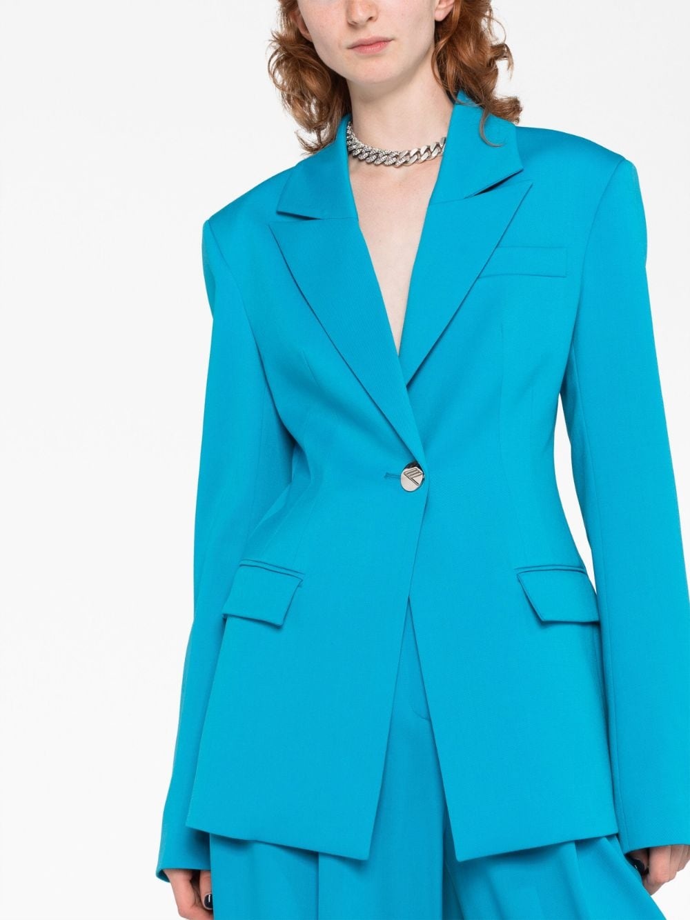 single-breasted virgin-wool blazer - 5