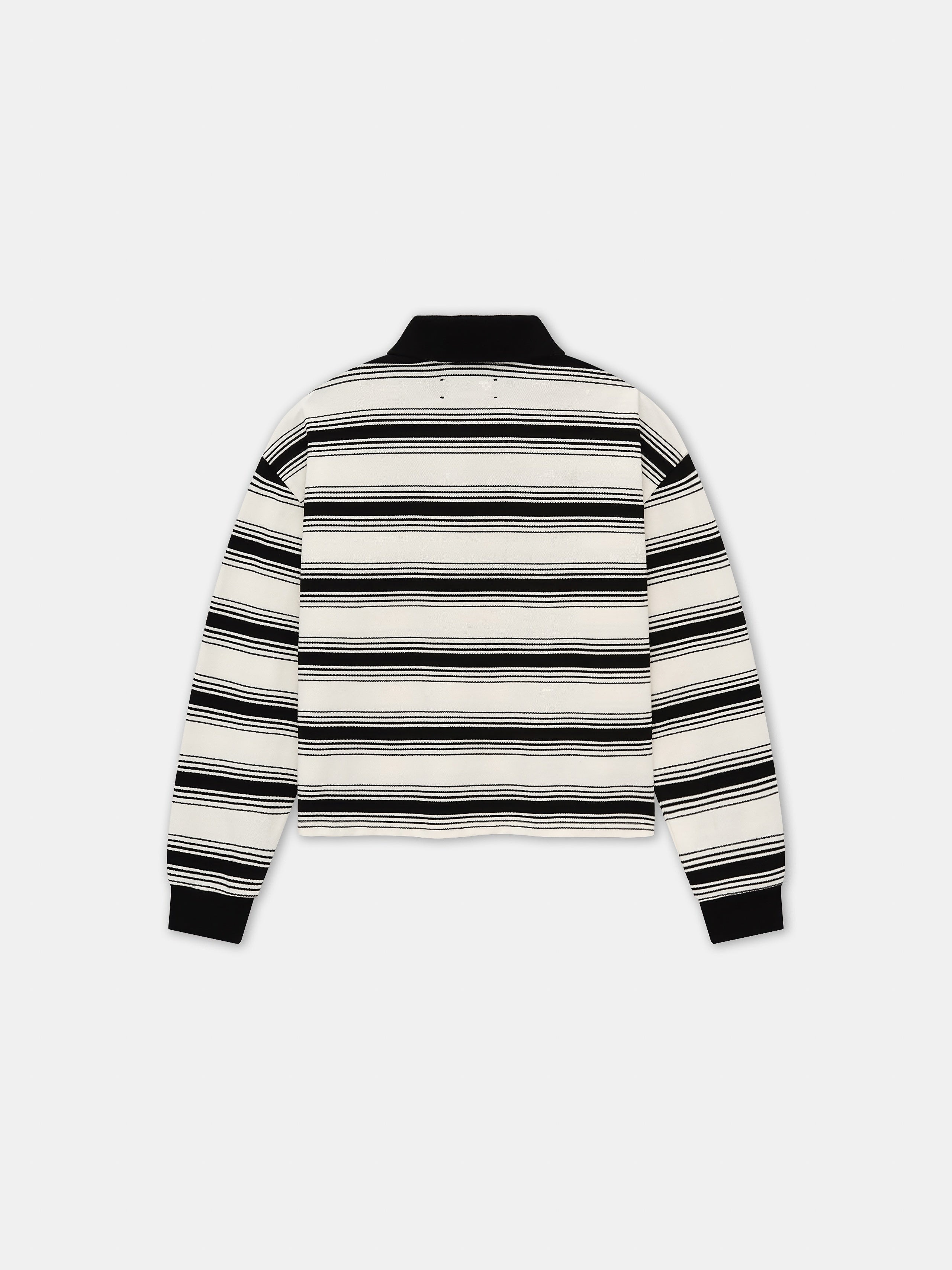 WOMEN'S MA STRIPE OVERSIZED POLO - 4