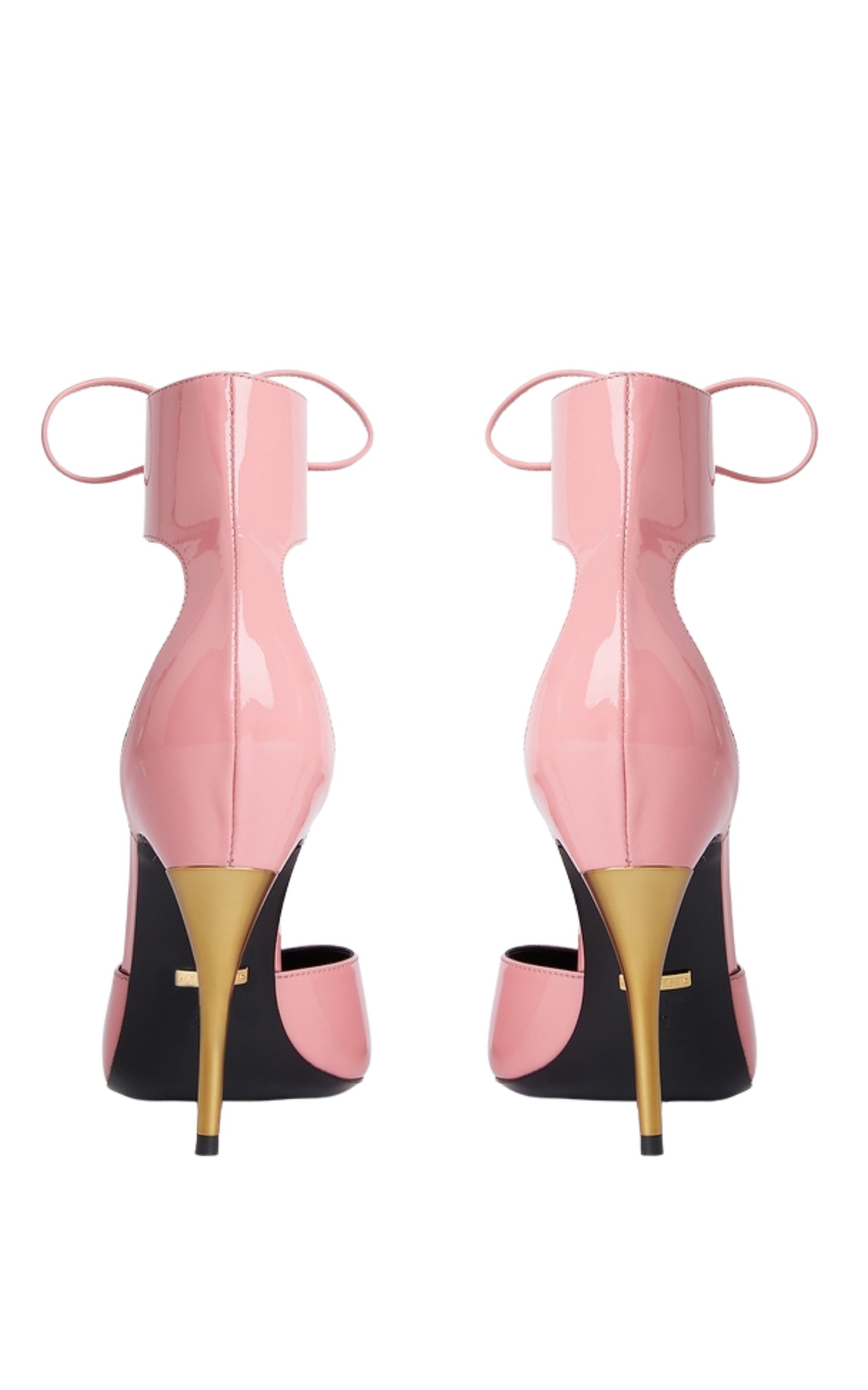 Priscilla Glossed-Leather Pumps in Pink - 4