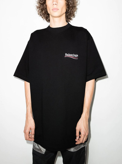 BALENCIAGA Political Campaign logo-print T-shirt outlook