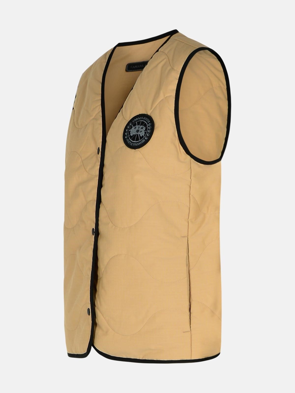 'ANNEX' BEIGE COTTON BLEND VEST - 2