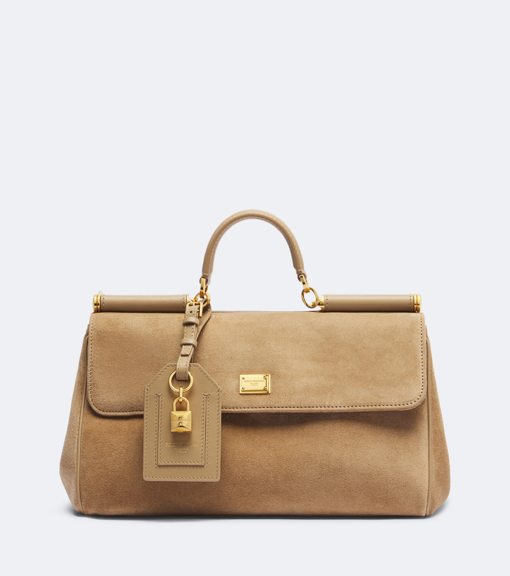 My Sicily Medium suede top-handle bag - 1