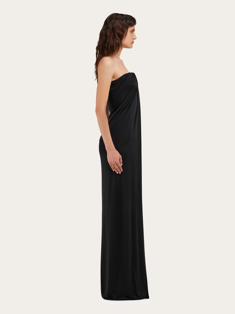 Sleeveless long dress with gathered detail 3