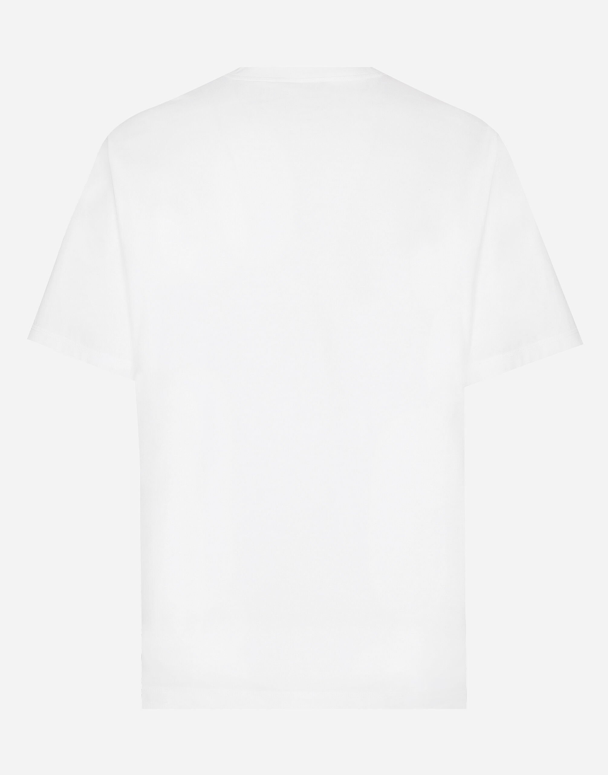 Cotton T-shirt with branded tag embroidery - 7