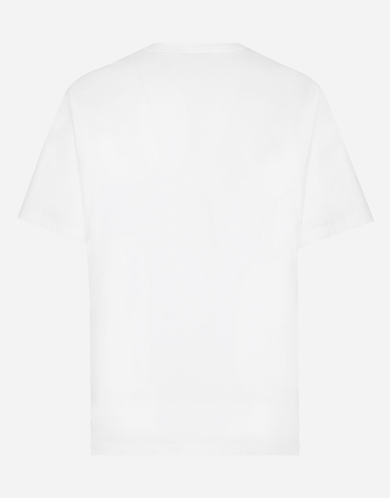 Cotton T-shirt with branded tag embroidery 7