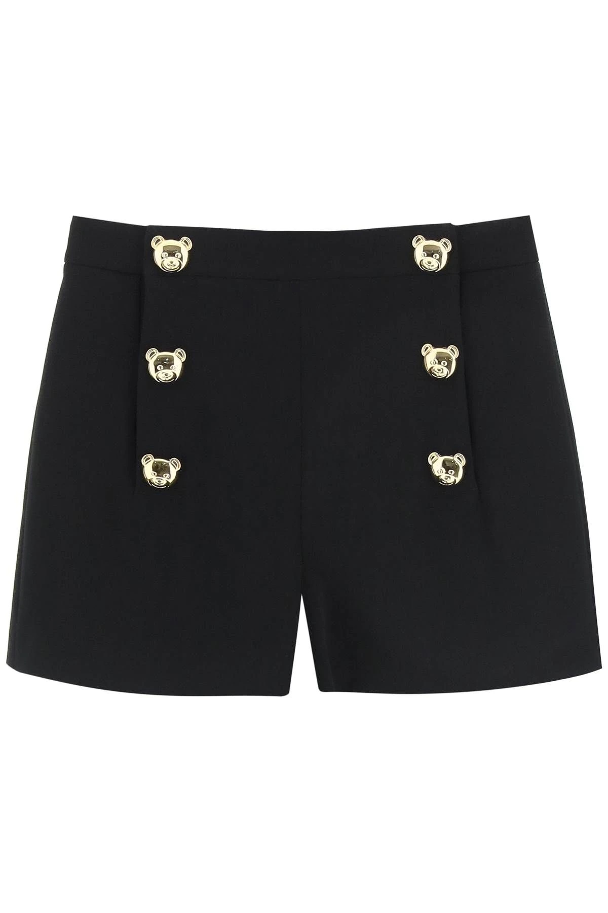 CREPE SHORTS WITH TEDDY BEAR BUTTONS - 1