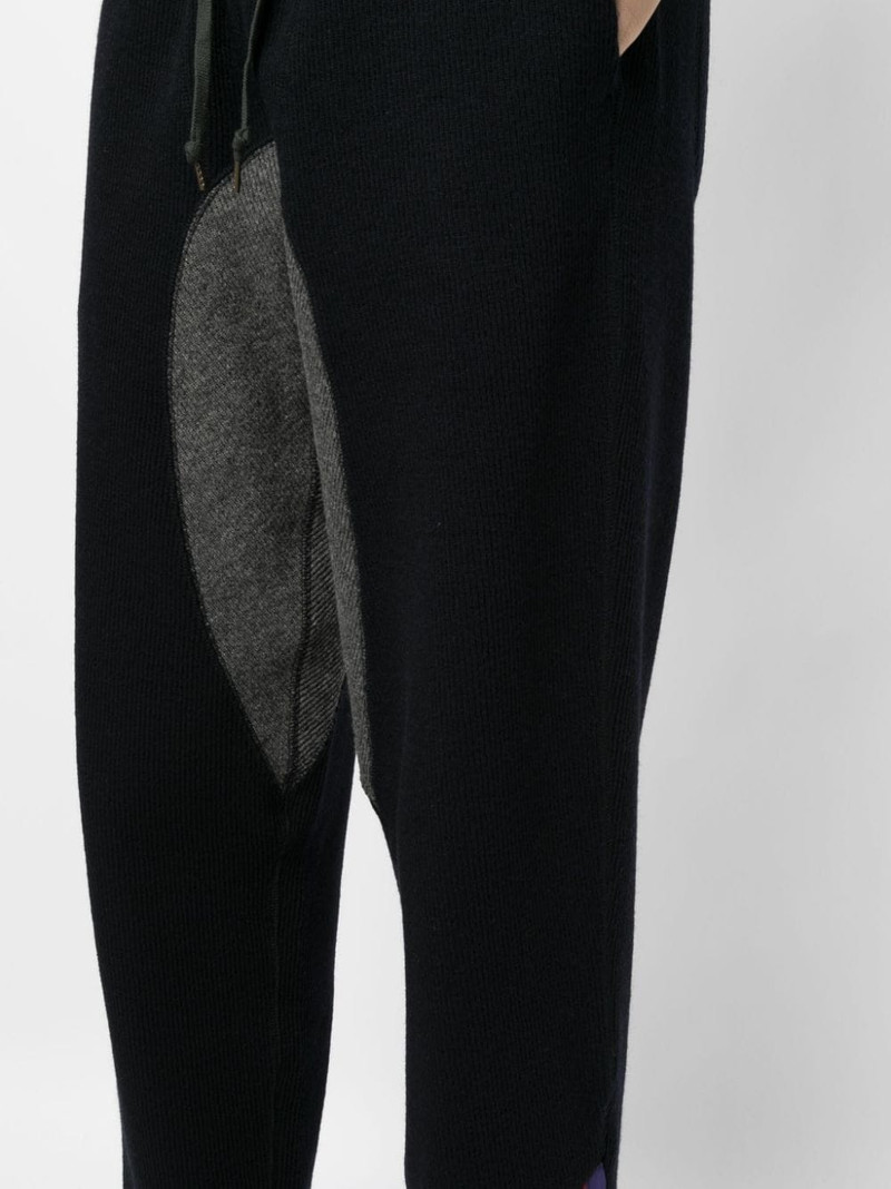 drawstring-waistband knitted trousers 5
