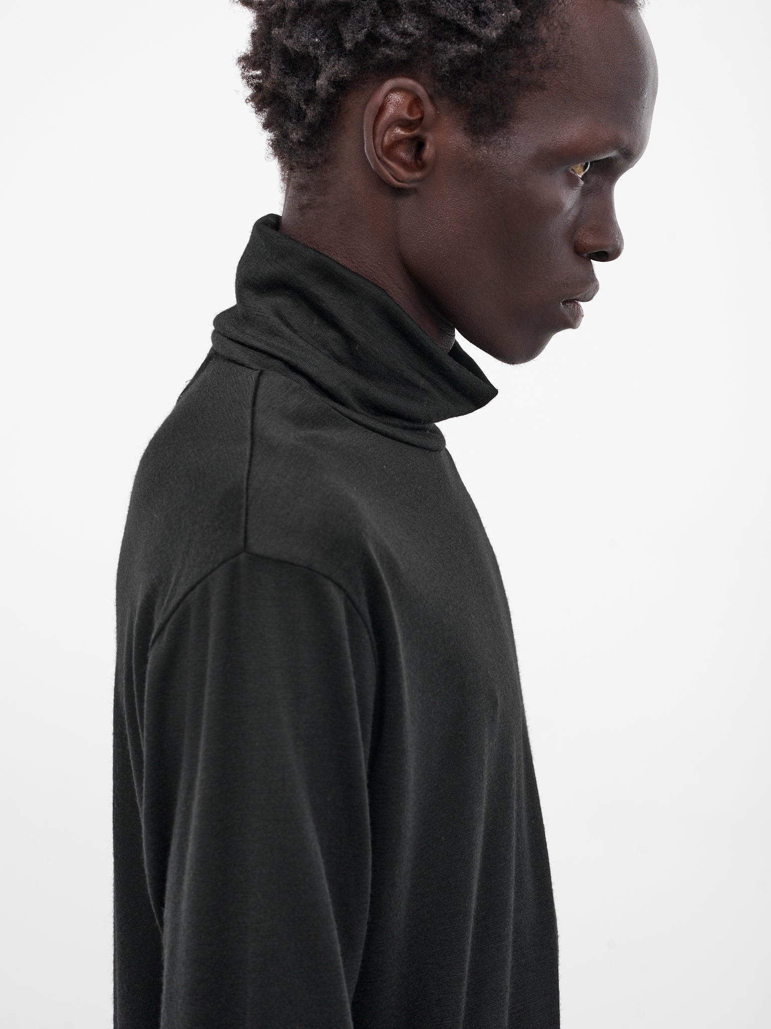 Black Wool Turtleneck Sweater - 4