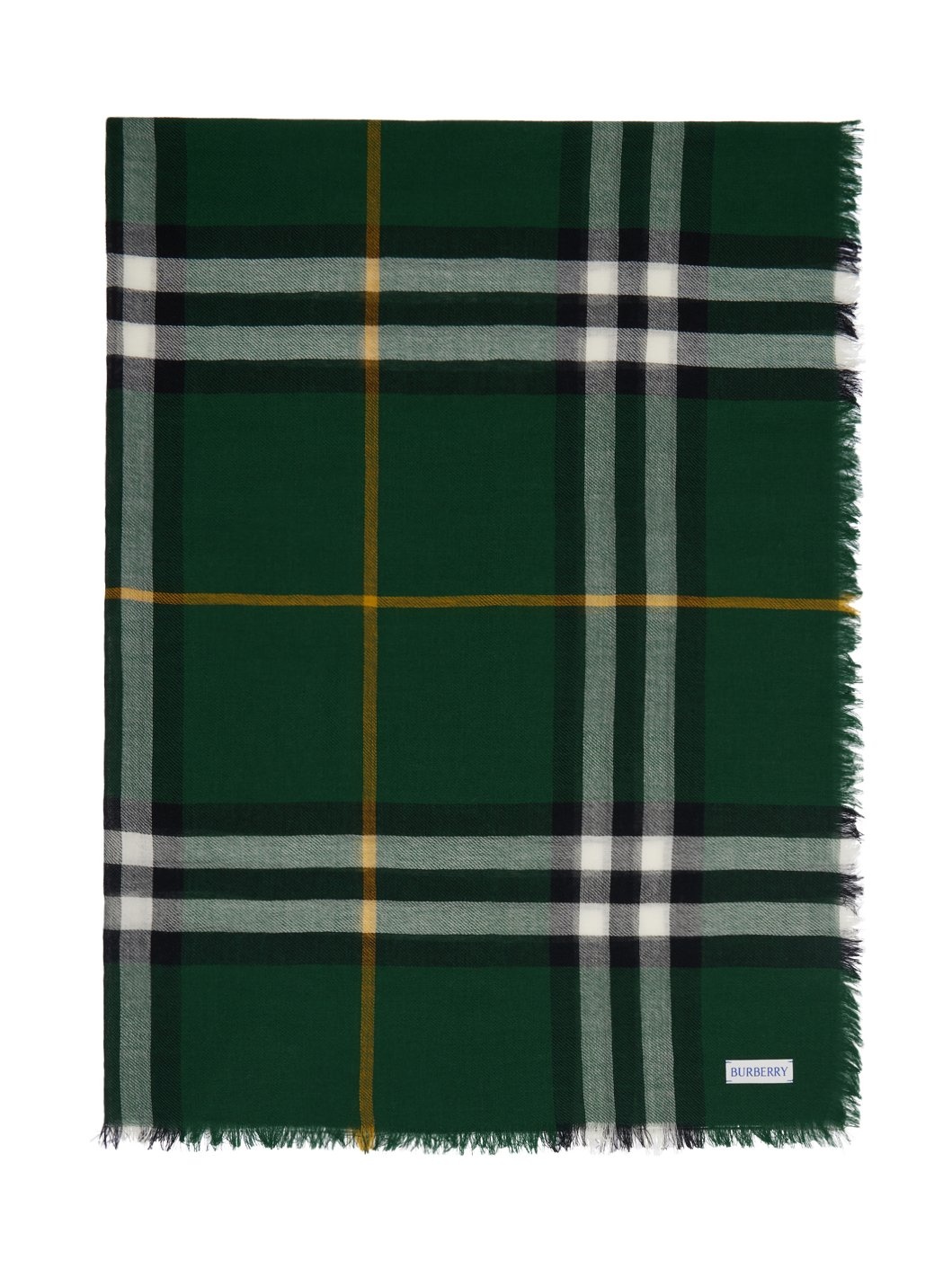 Green Check Scarf - 1