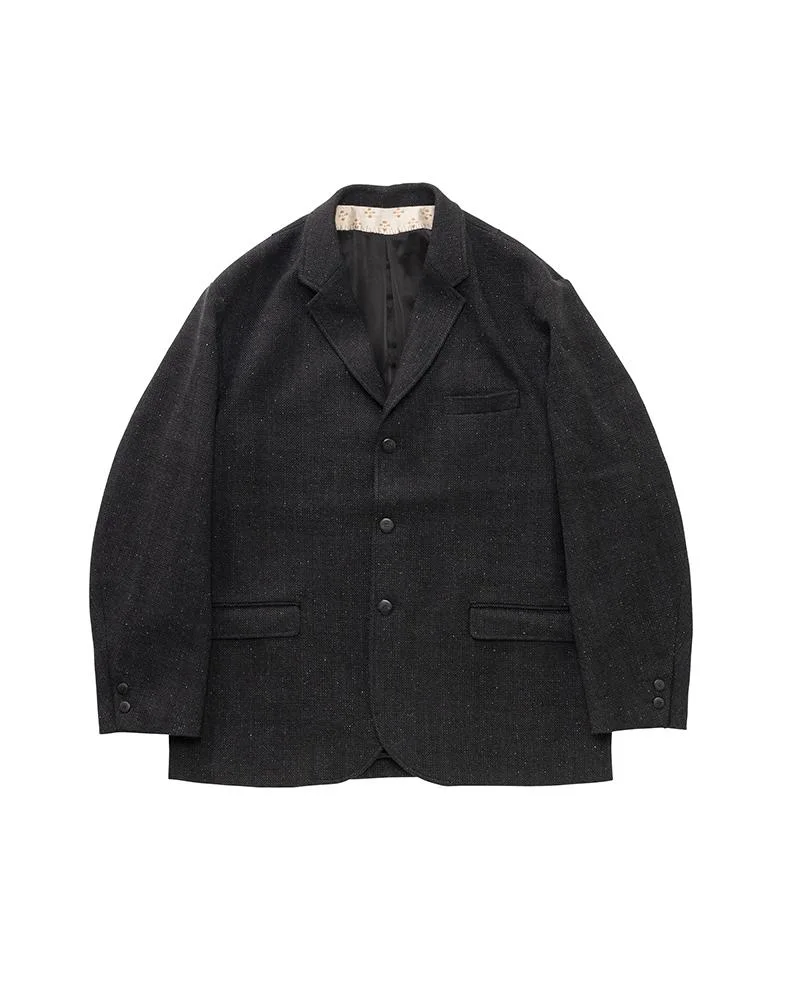 BURNSTONE BLAZER TWEED BLACK - 1
