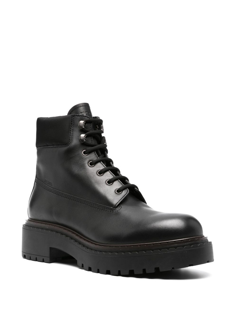 Prada leather work boots outlook