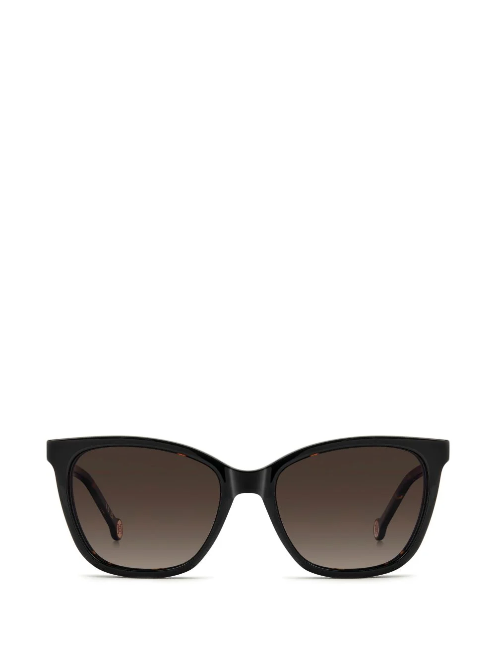 tortoiseshell-effect cat-eye clip-on glasses - 1