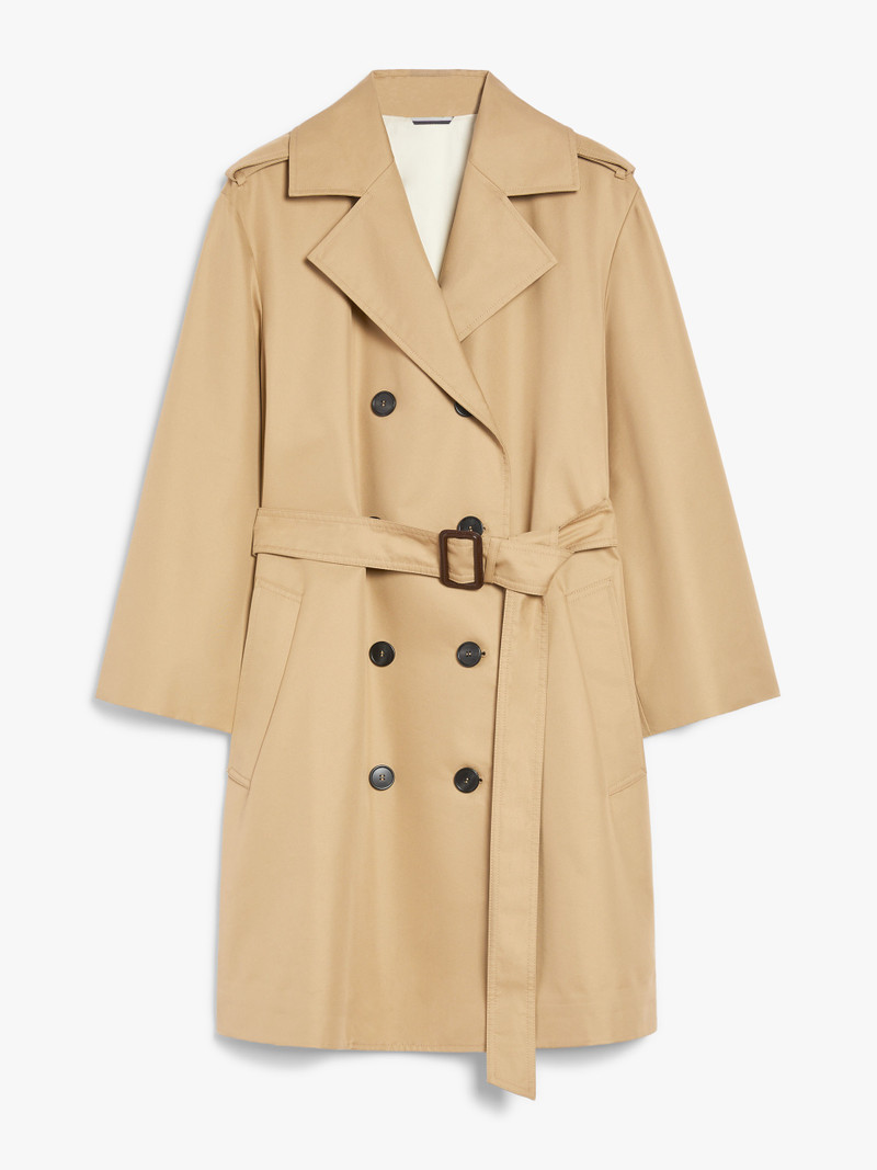 ELODIA Water-repellent gabardine double-breasted trench coat - 1