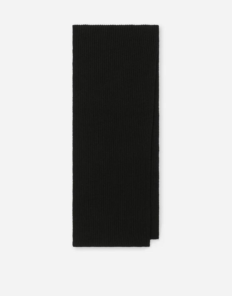 Fisherman’s rib cashmere scarf with DG logo - 2