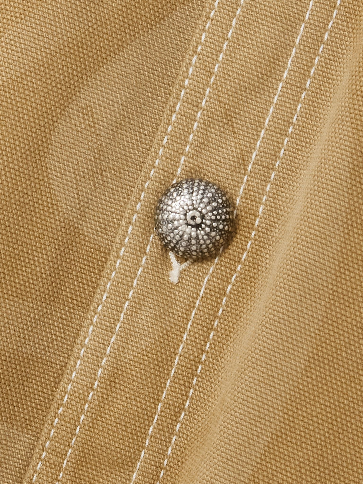 Printed cotton-canvas jacket Beige - 4