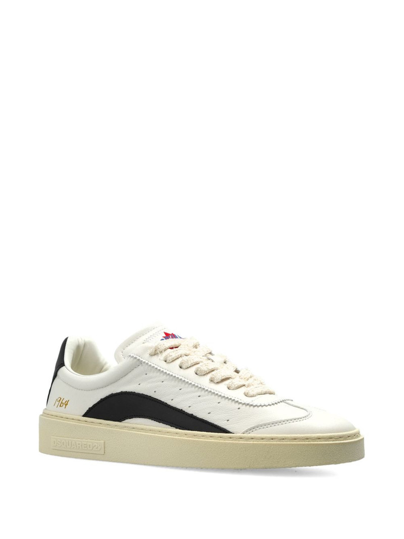 Rider perforated striped leather sneakers 3