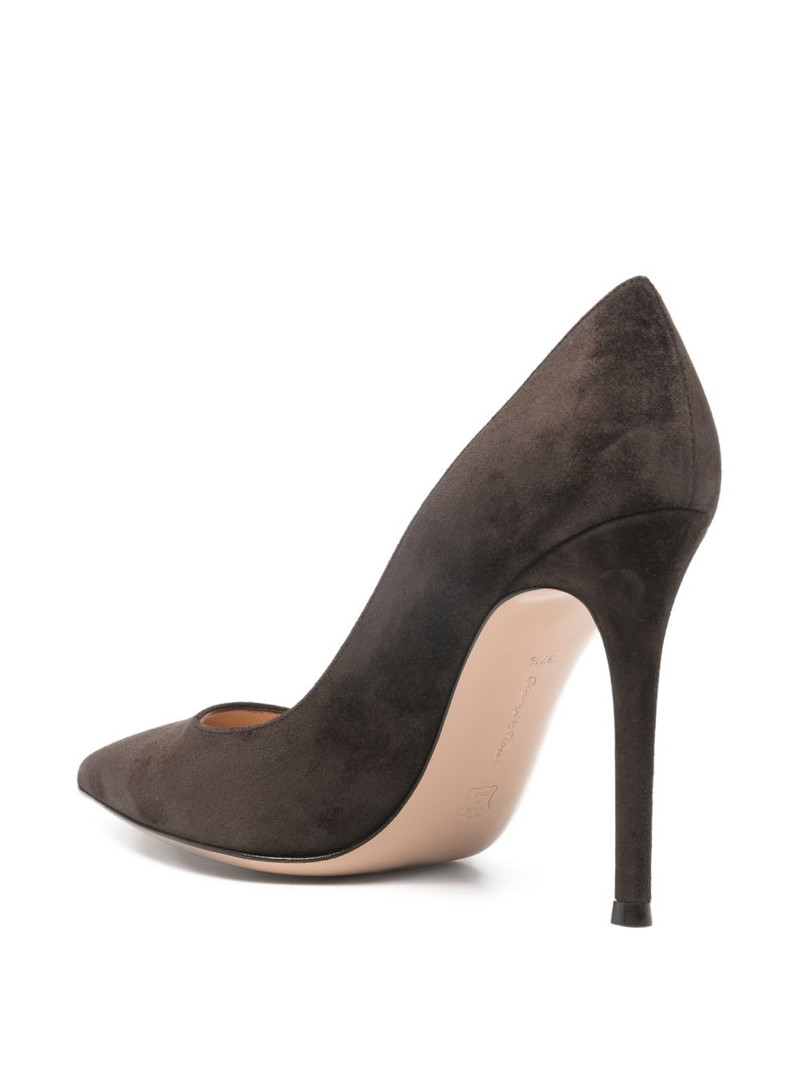 pointed-toe suede pumps 3