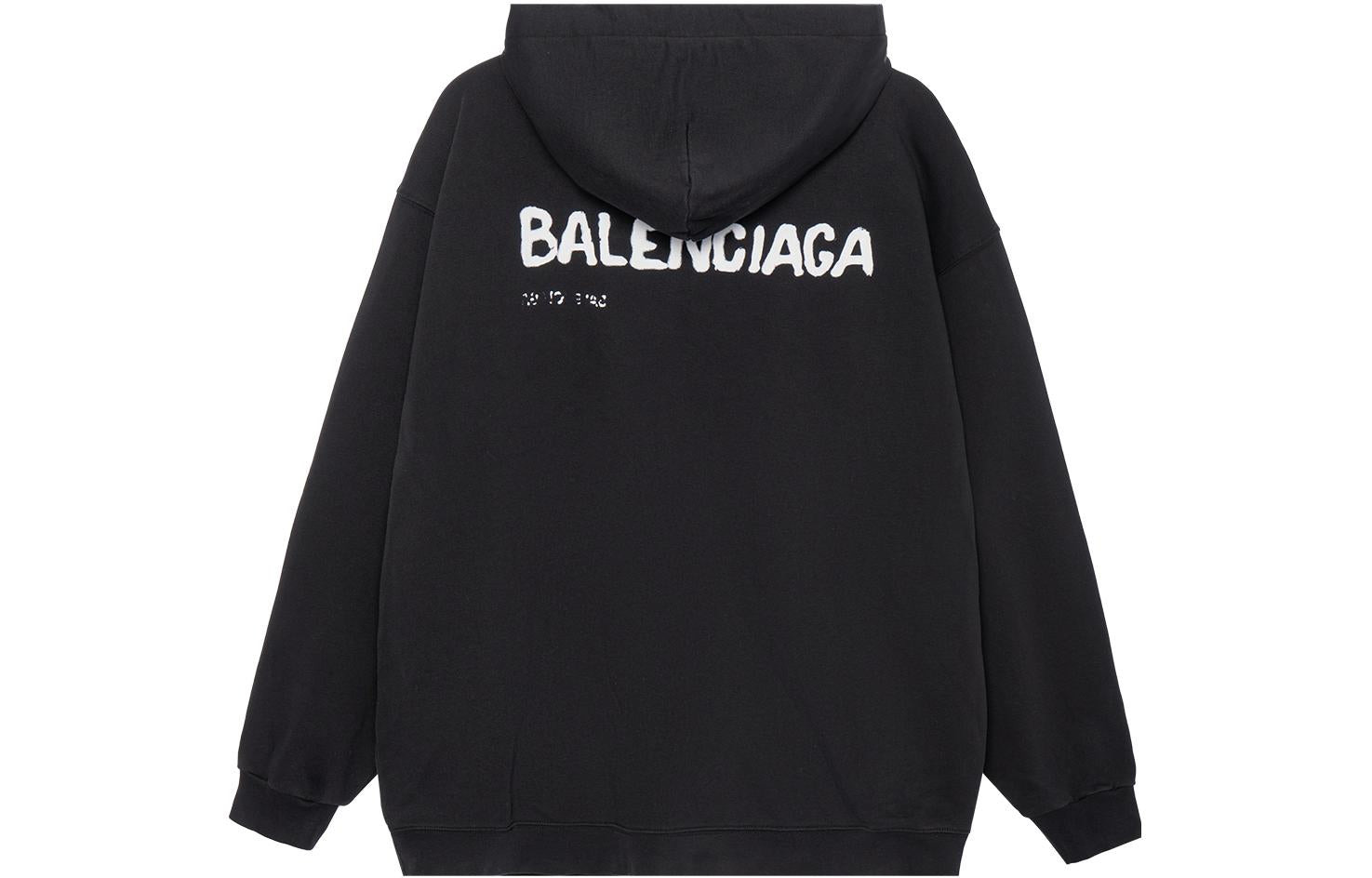 Balenciaga Hand-Drawn Balenciaga Hoodie Medium Fit 'Black' 600583TOVO61070 - 2