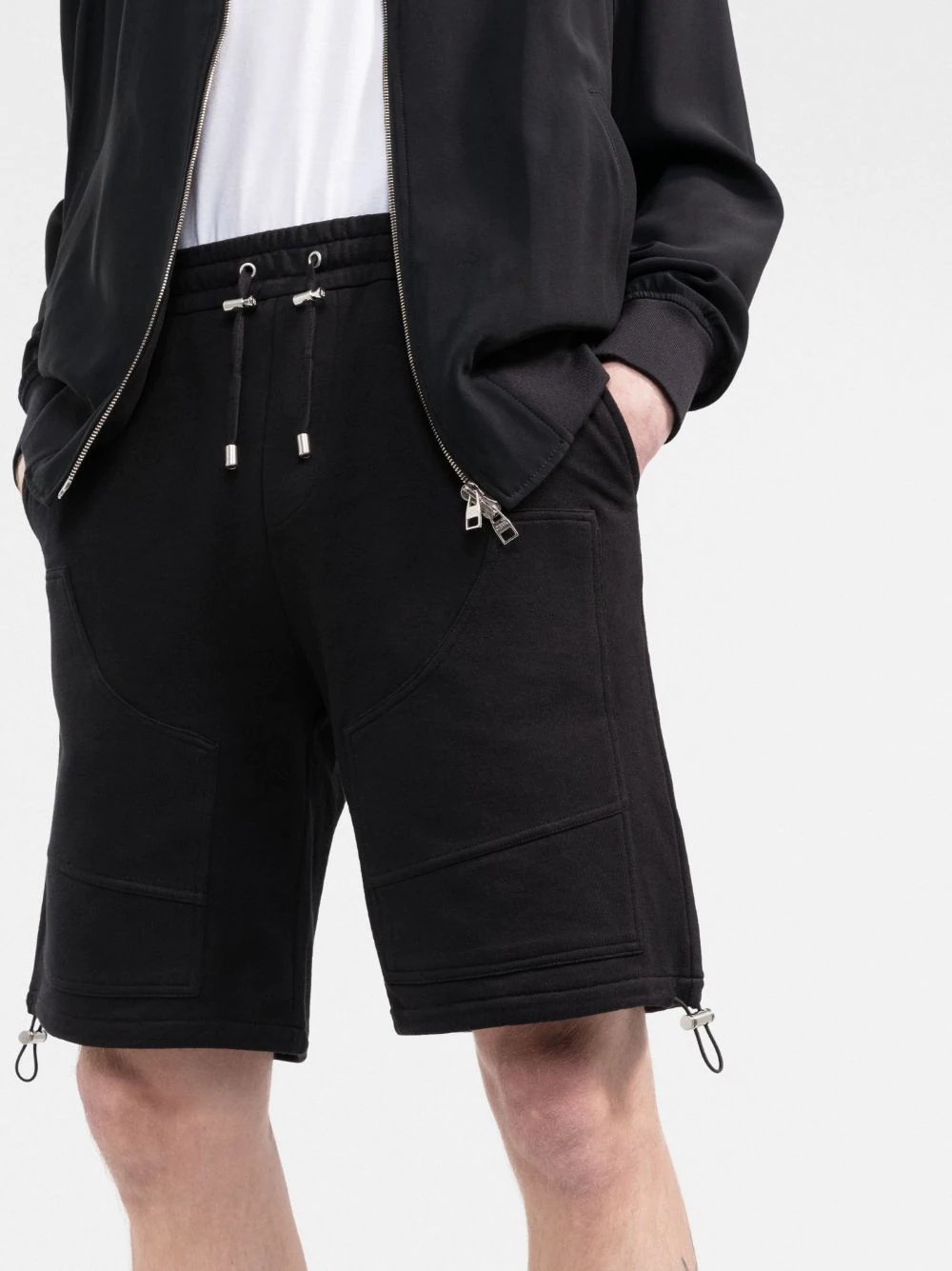 panelled Bermuda track shorts - 3