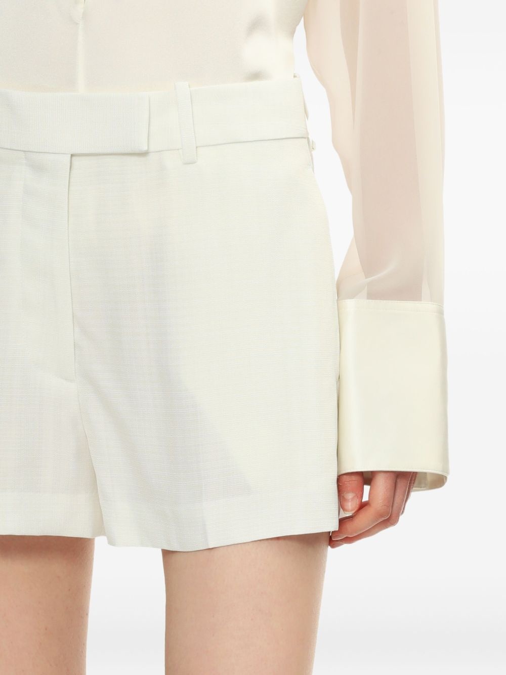high-waisted tailored shorts - 5