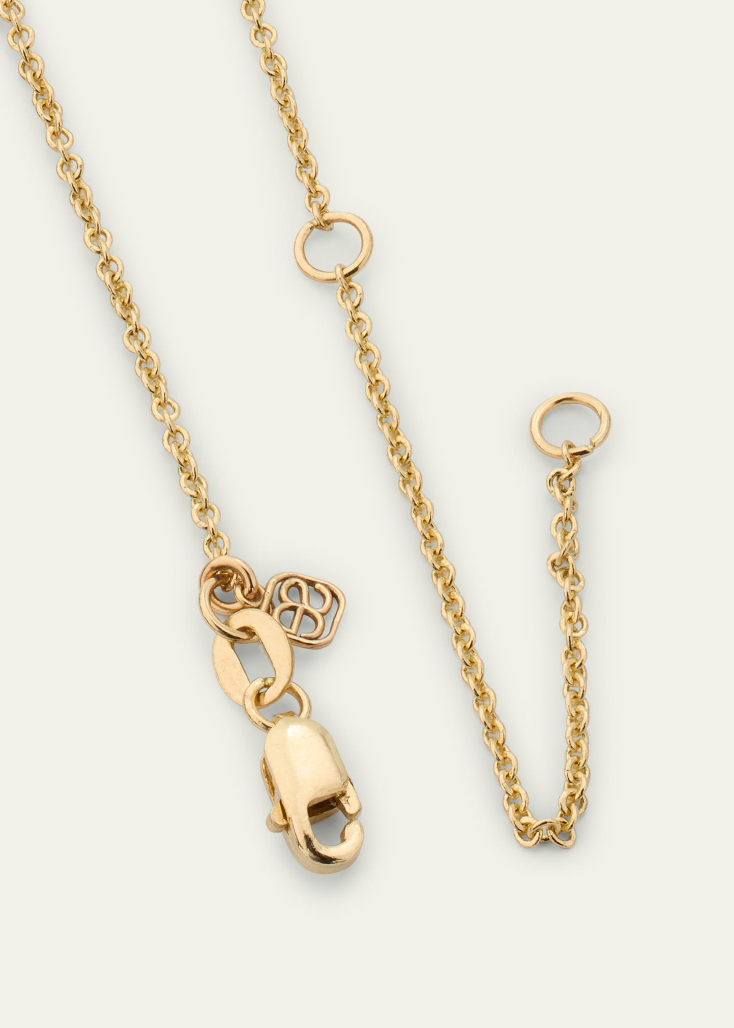 14K Yellow Gold Medium Tiffany Chain Necklace with Protection Key Charm - 4