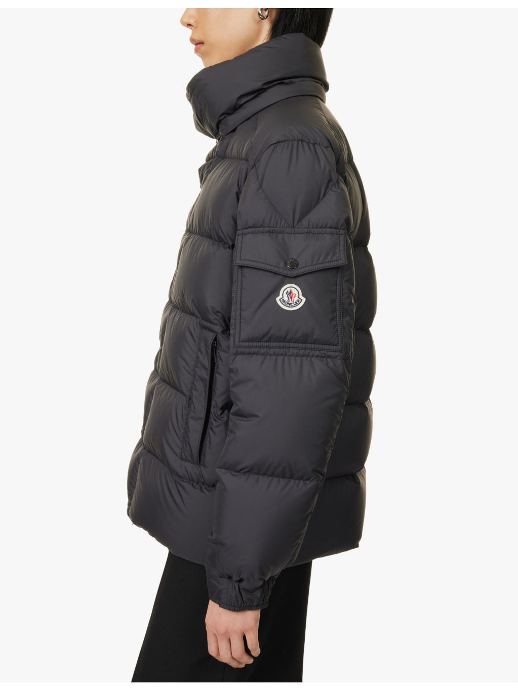 Maya 70 brand-patch regular-fit shell coat - 5