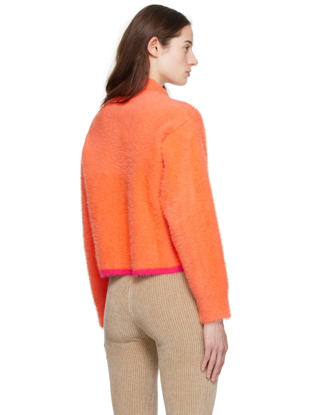 Orange 'Le Polo Neve' Long Sleeve Polo - 3