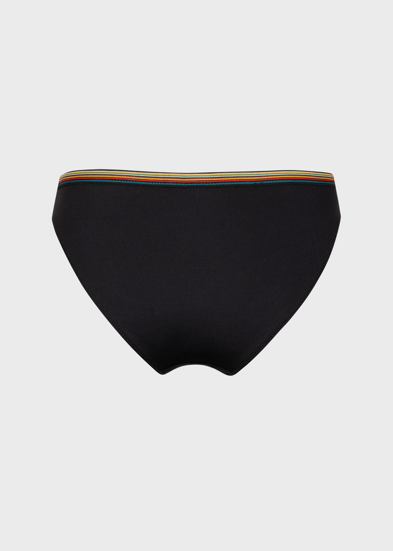 Paul Smith Black 'Signature Stripe' Trim Bikini Bottom outlook