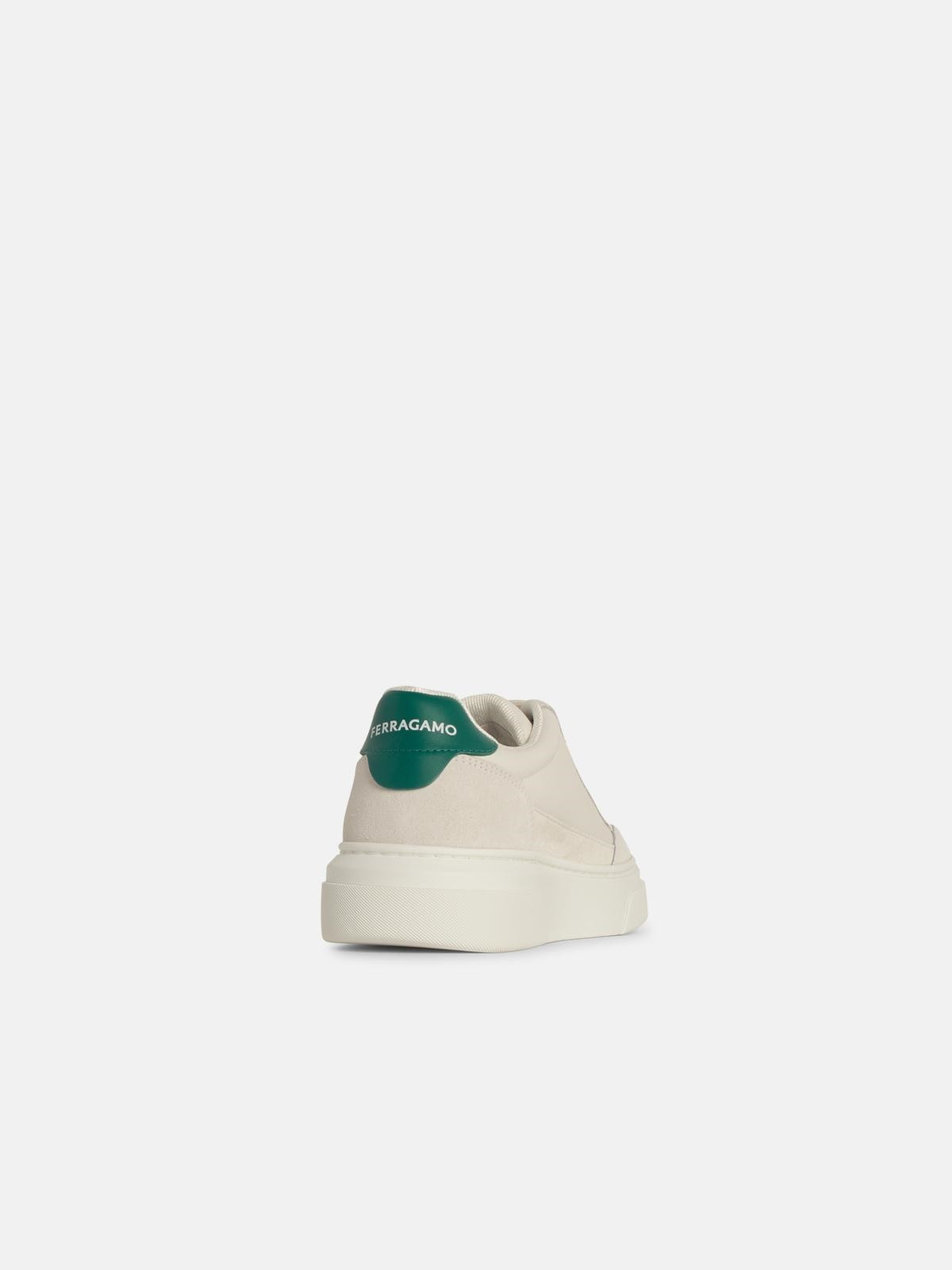 'CASSINA' WHITE LEATHER SNEAKERS - 3