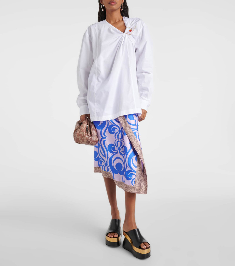 Dries Van Noten Embellished cotton poplin blouse outlook