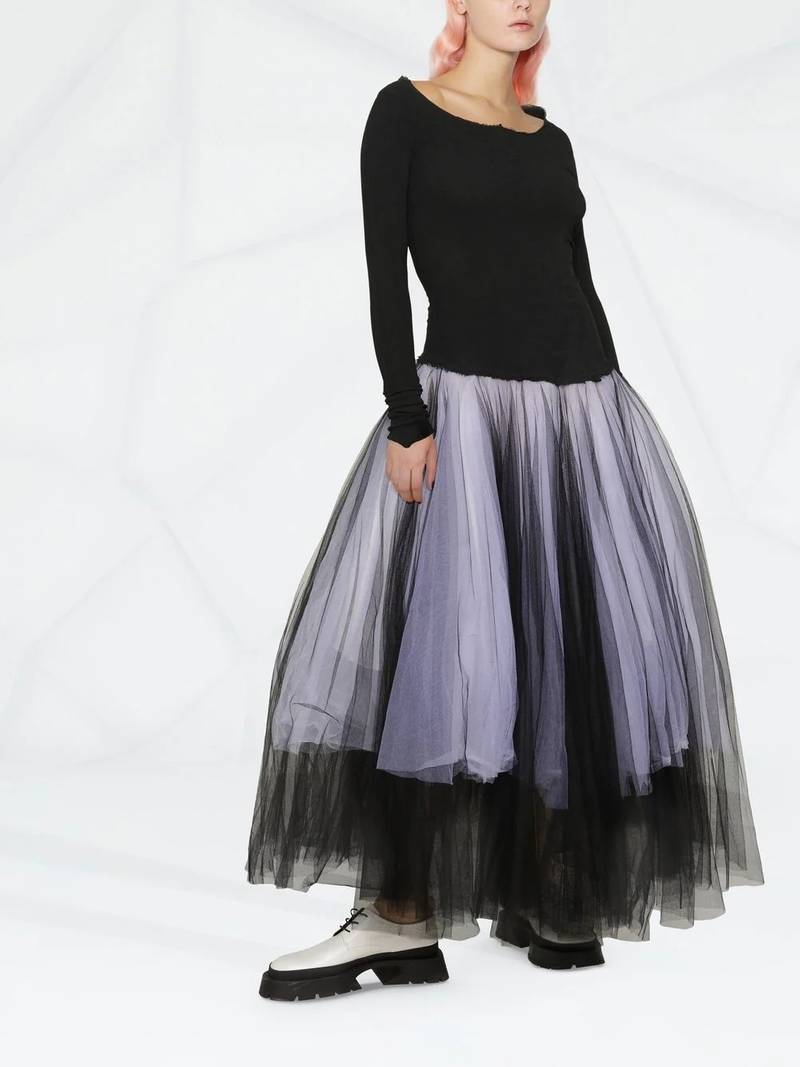 Marc Le Bihan two-tone tulle midi dress outlook
